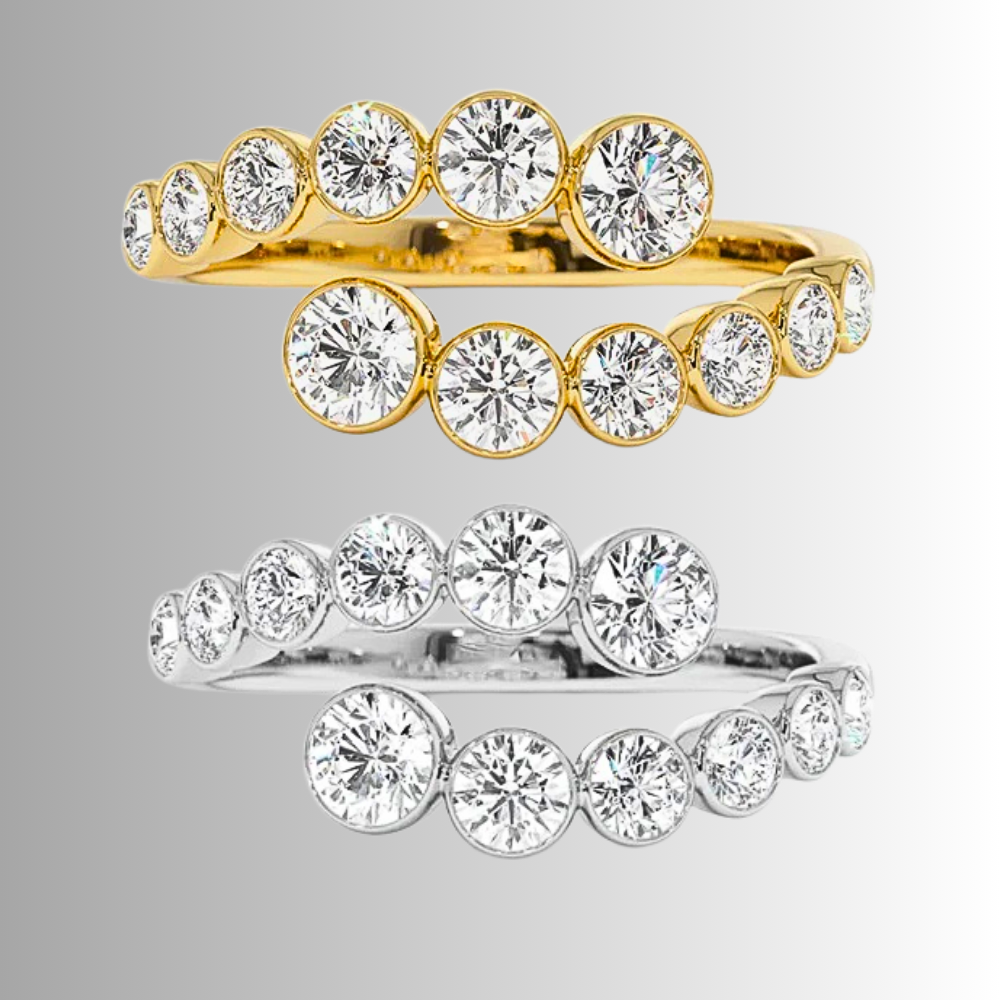 Anello Contrariè con Moissaniti  D Color per ct 1,56