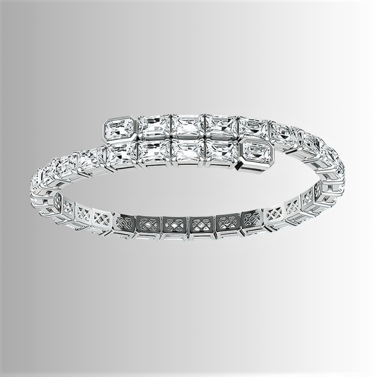 Bracciale Contrariè con Moissaniti Taglio Smeraldo per ct 27,20