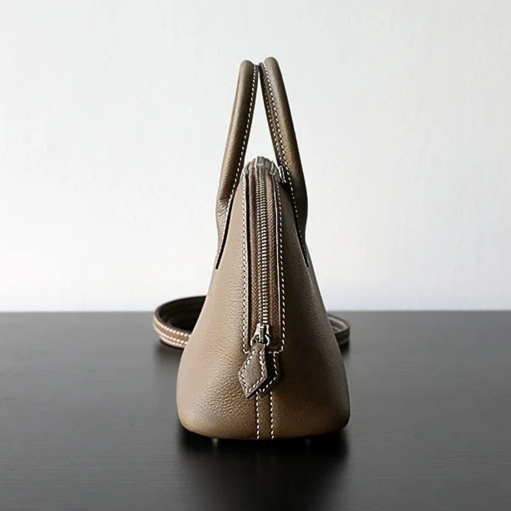 Borsa in Fiore di Pelle Goffrata