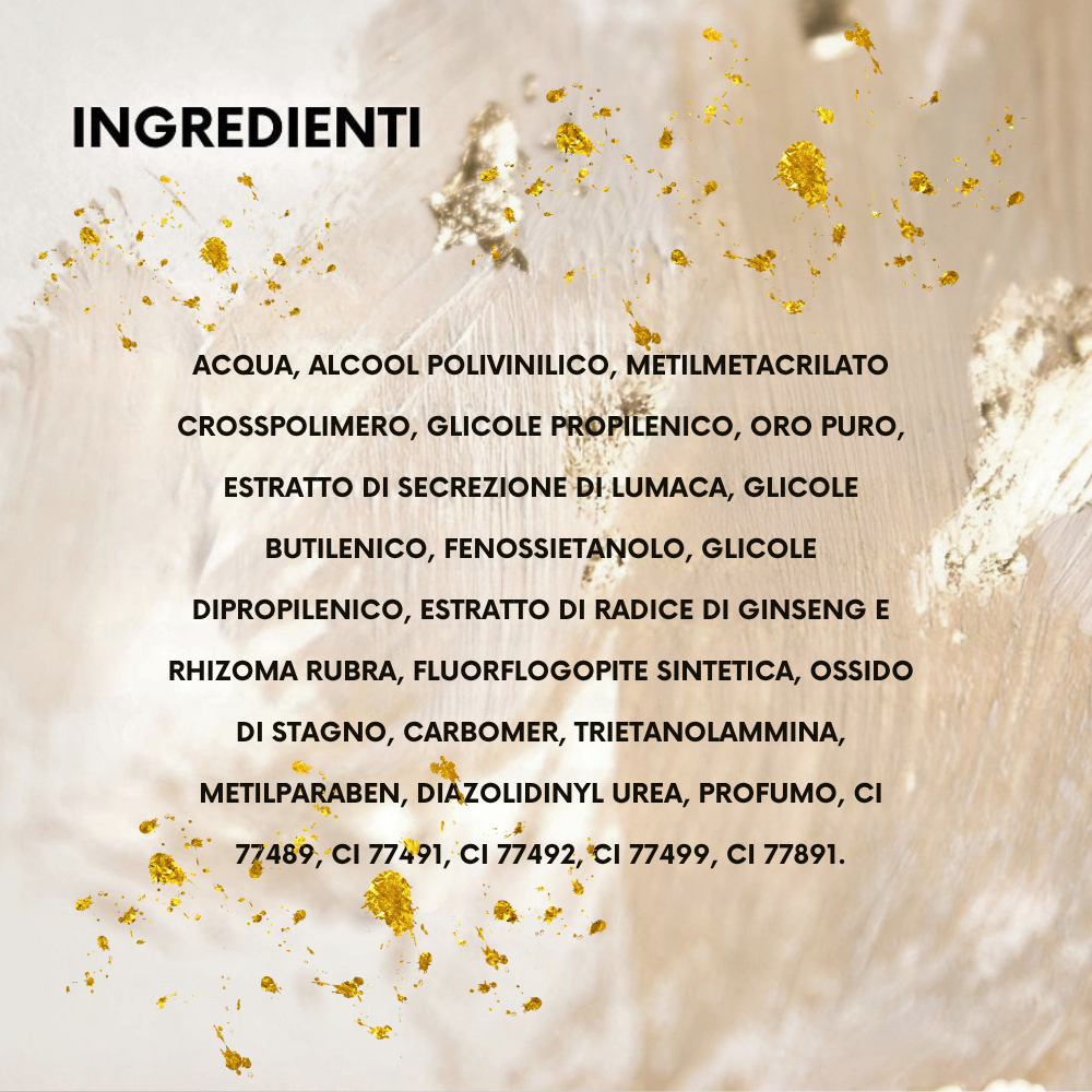 Mascarilla de belleza con colágeno, oro de 24 quilates, baba de caracol y raíz de ginseng