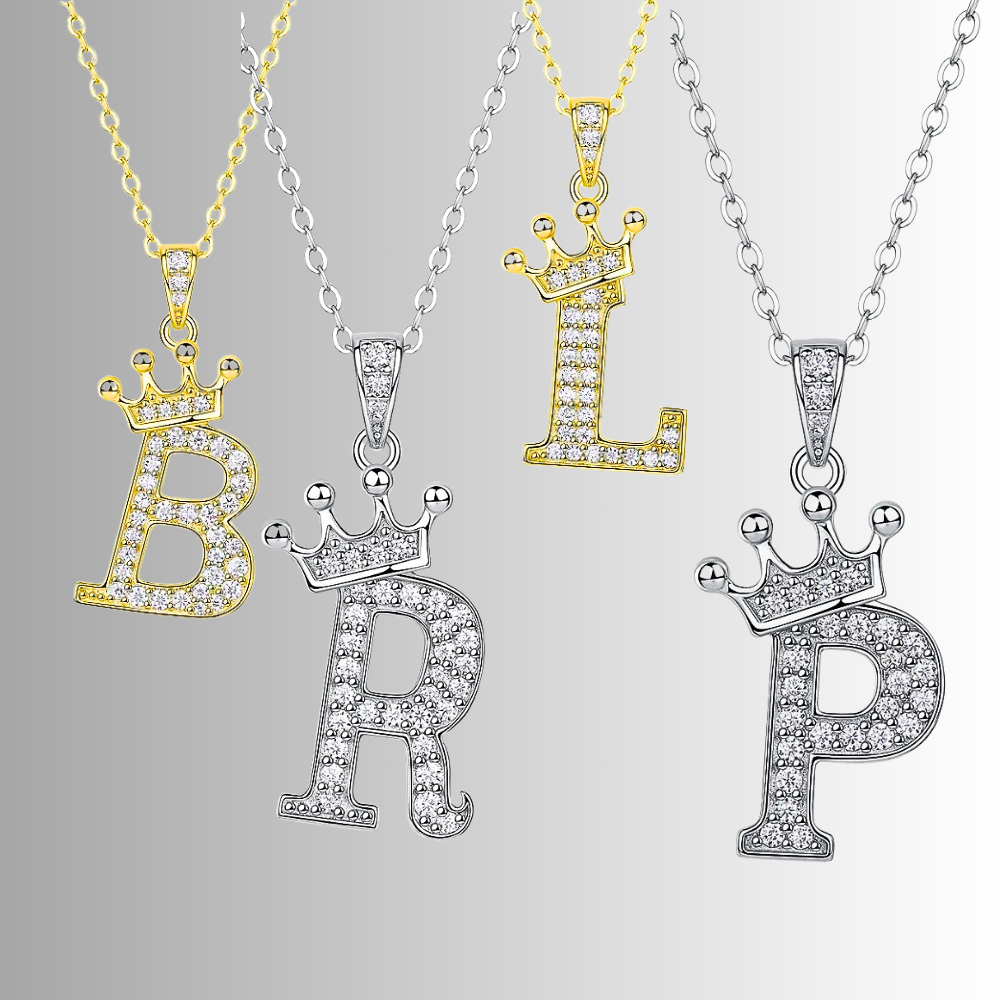 Collana con Lettere dell'Alfabeto in Moissanite D Color VVS1 Certificata