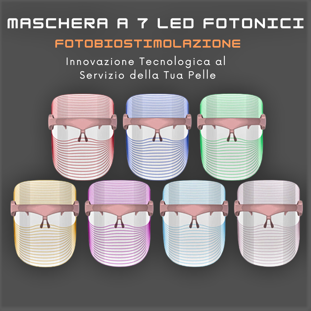 Máscara Fotónica 7 LED Fotobioestimulación al servicio de tu belleza