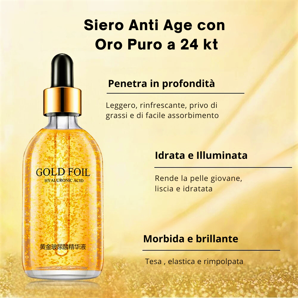 Siero con Oro 24KT e Principi Attivi