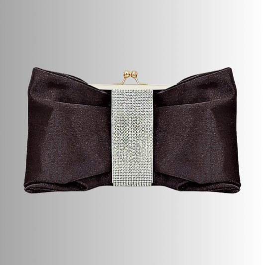 Clutch a Portafoglio in Seta e Strass