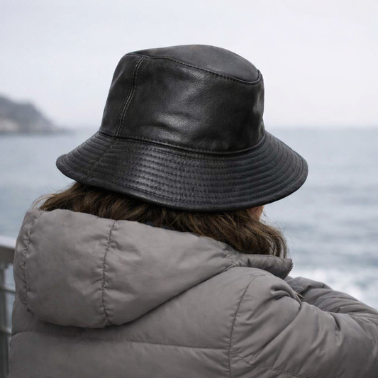 Cappello a Tesa Larga in Pelle d'Agnello