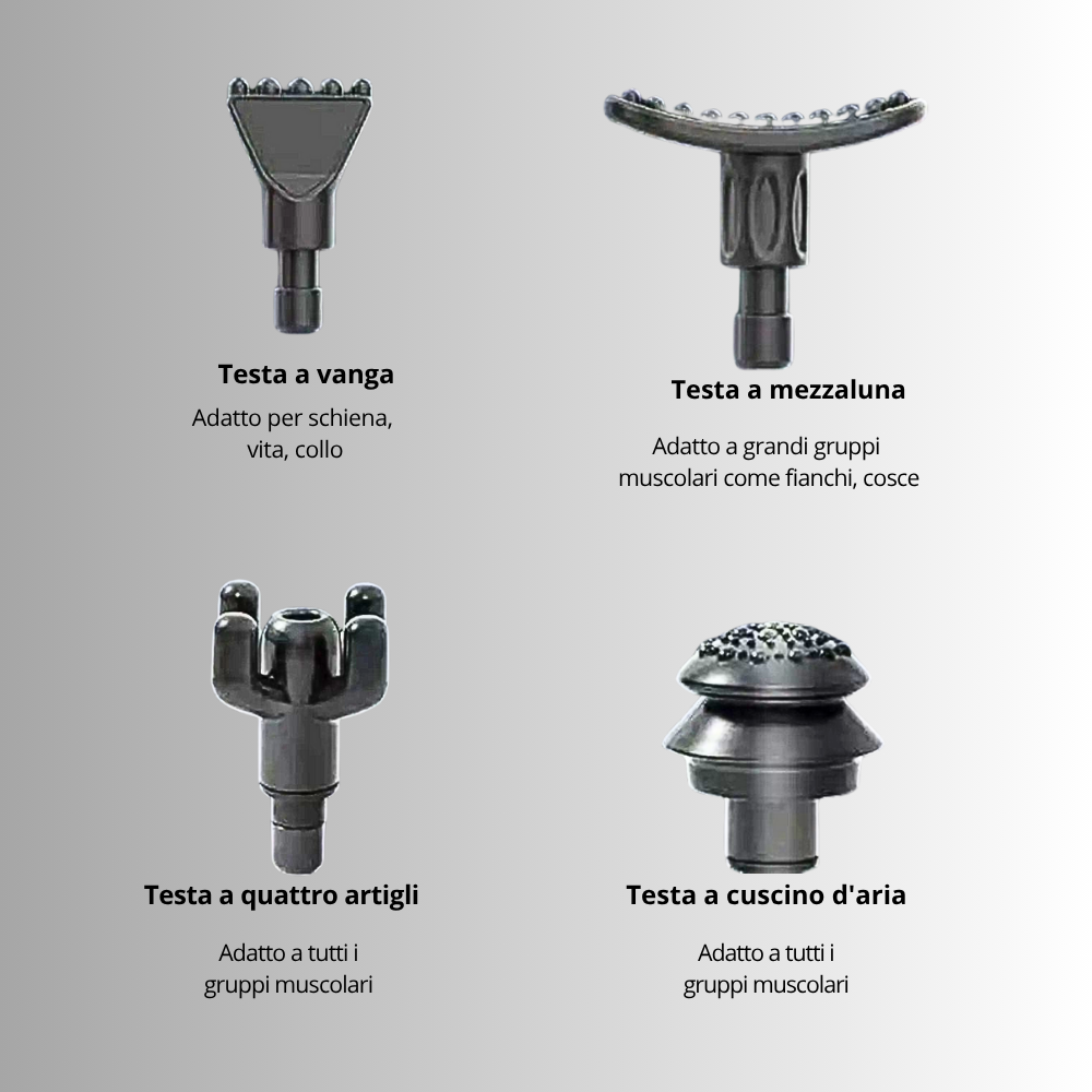 Massaggiatore Professionale con 8 Testine