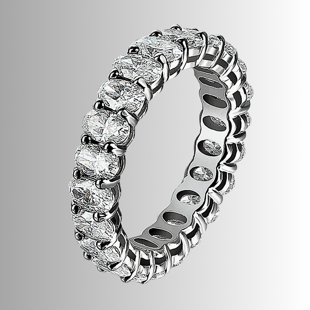 Fedina Eternity con Moissaniti taglio Ovale per ct 4,60