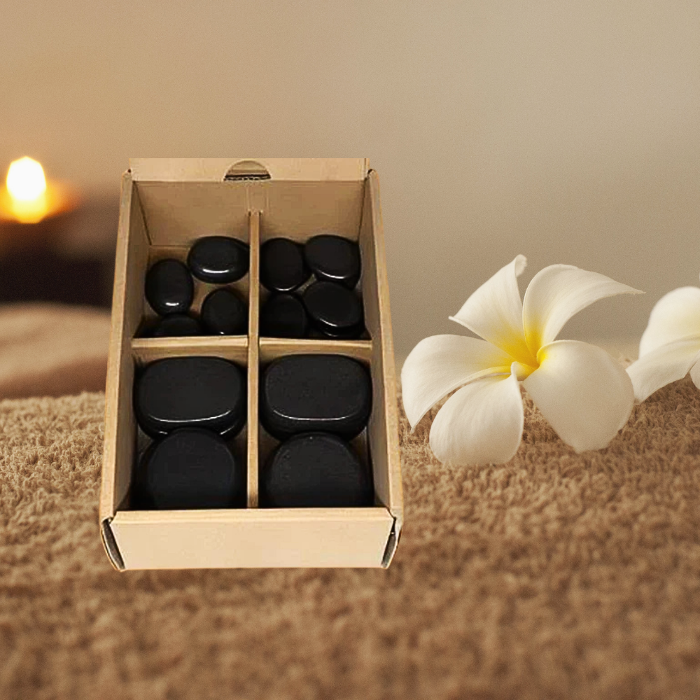 Set 20 Pietre Laviche per Massaggio caldo/freddo