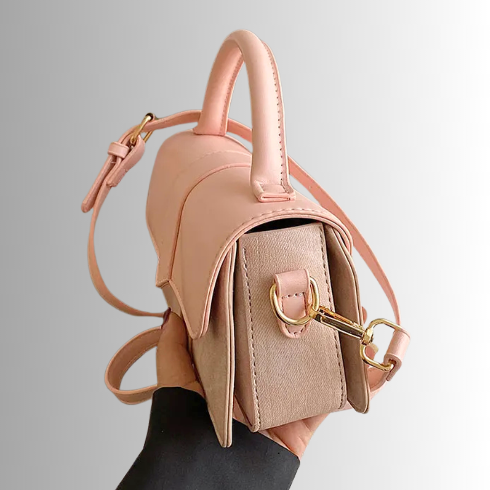 Mini Borsa a Due Tonalità in Similpelle
