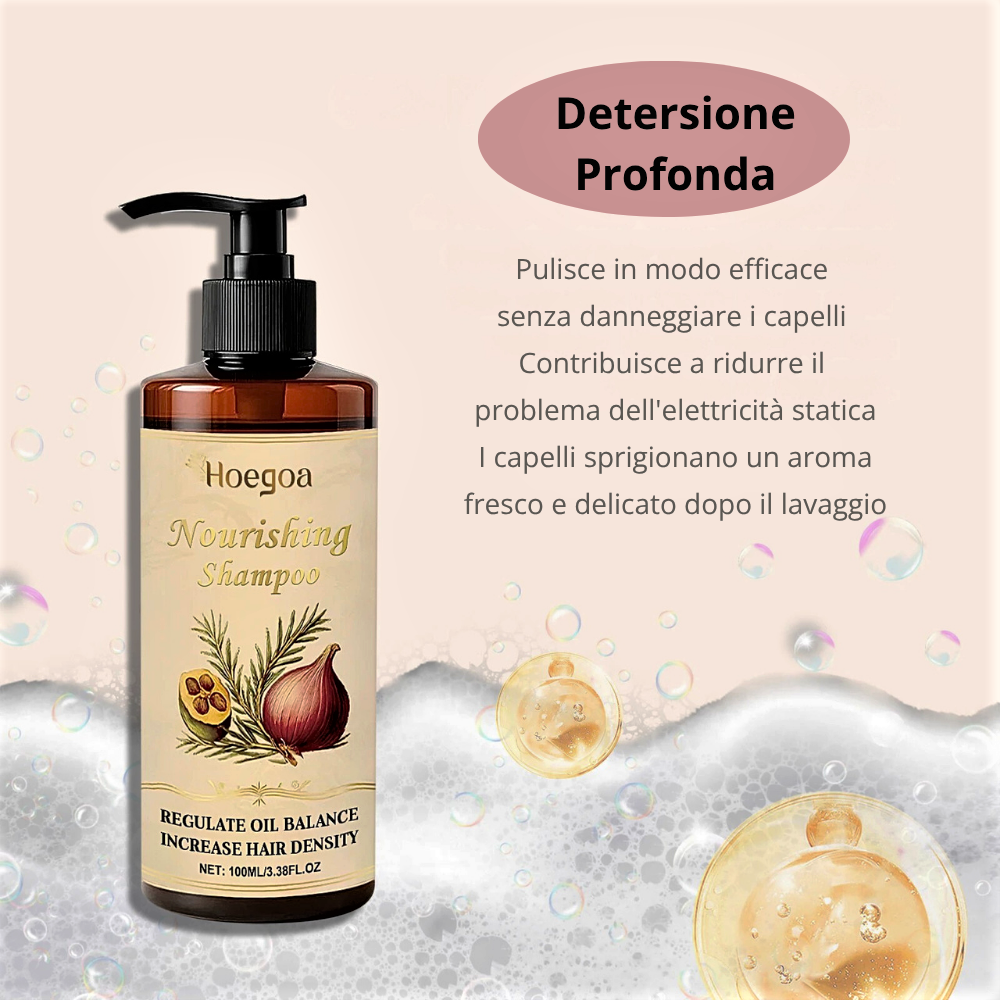 Shampoo Curativo alla Cipolla Rossa, Macadamia e Rosmarino