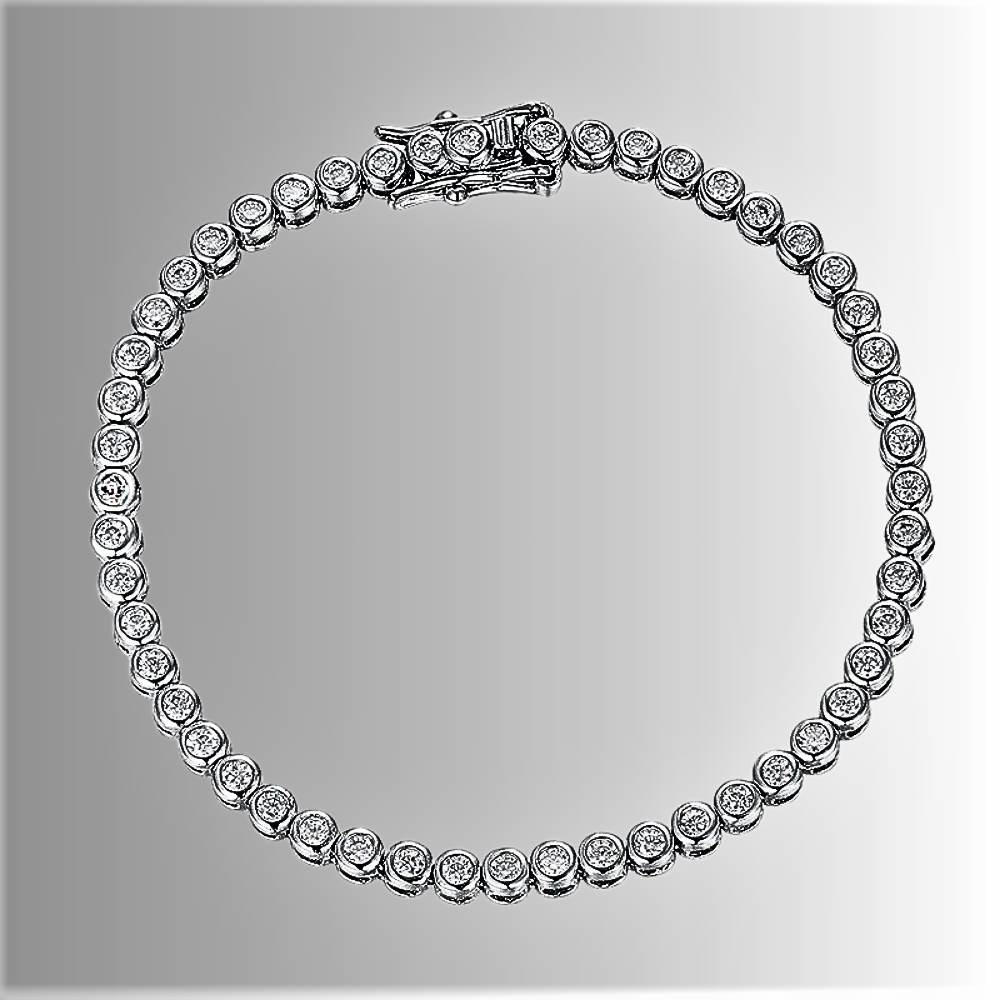 Bracciale Tennis a Cipolline con Moissaniti D Color da mm2