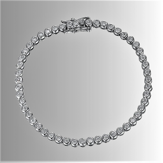 Bracciale Tennis a Cipolline con Moissaniti D Color da mm2