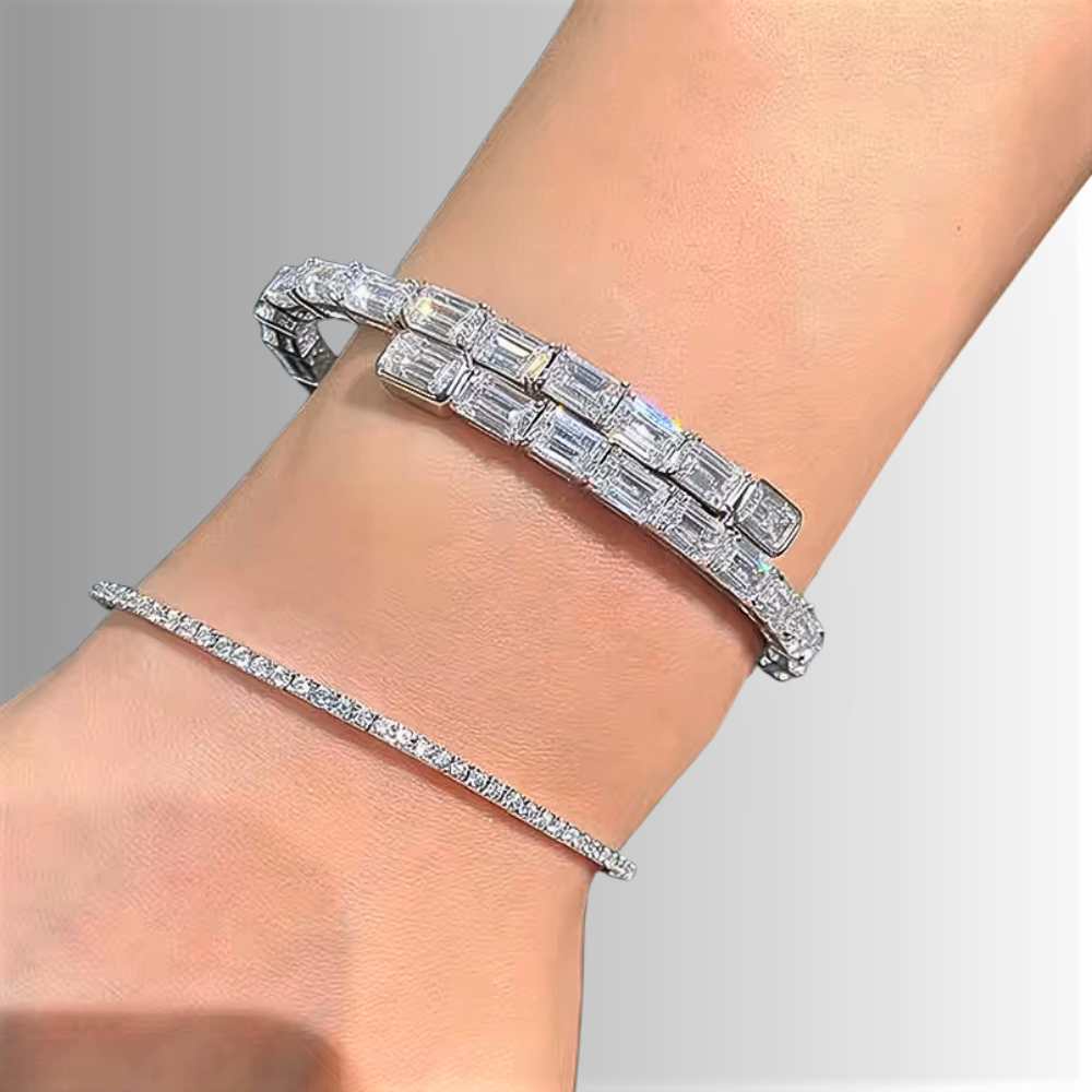 Bracciale Contrariè con Moissaniti Taglio Smeraldo per ct 27,20