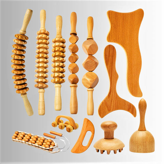 Strumenti Professionali per Massaggi in Legno Massiccio e Bamboo