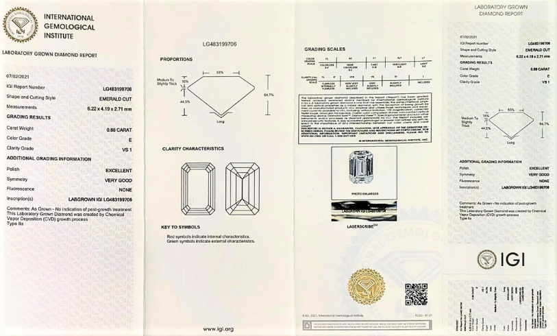 Diamanti Lab Grown Taglio Smeraldo da ct 1,00 a ct 5,00
