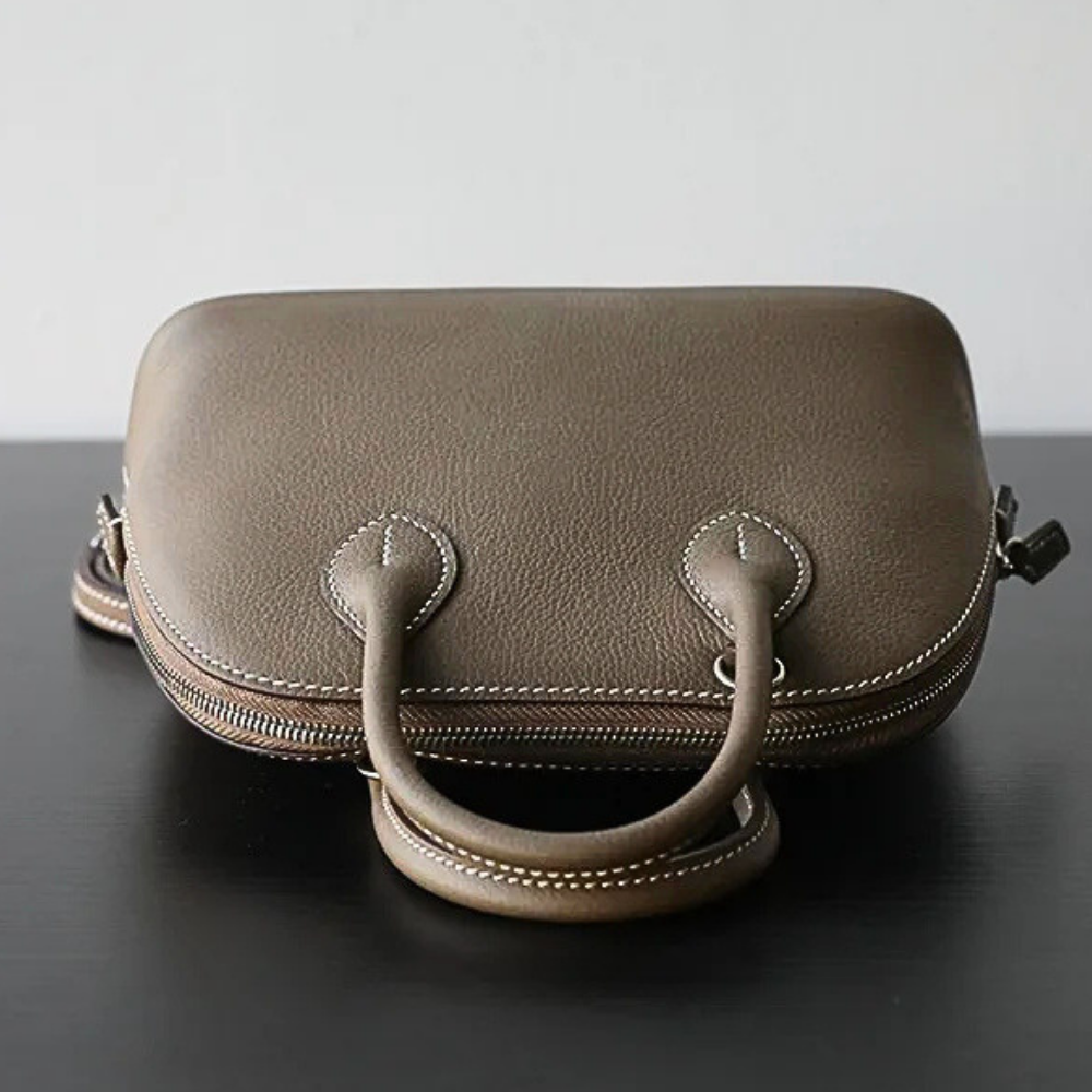 Borsa in Fiore di Pelle Goffrata