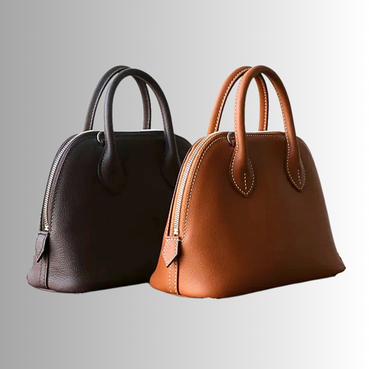 Borsa in Fiore di Pelle Goffrata