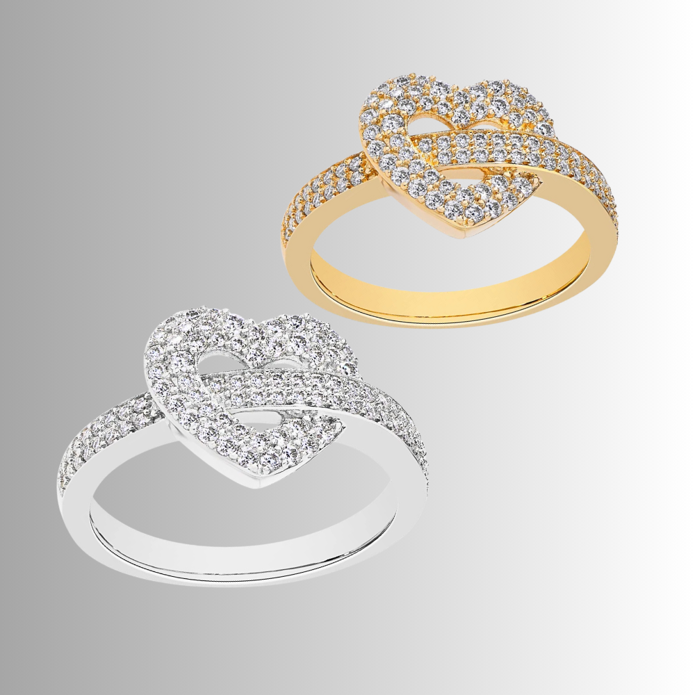 Fascetta a Cuore con Pavè di Moissaniti D Color