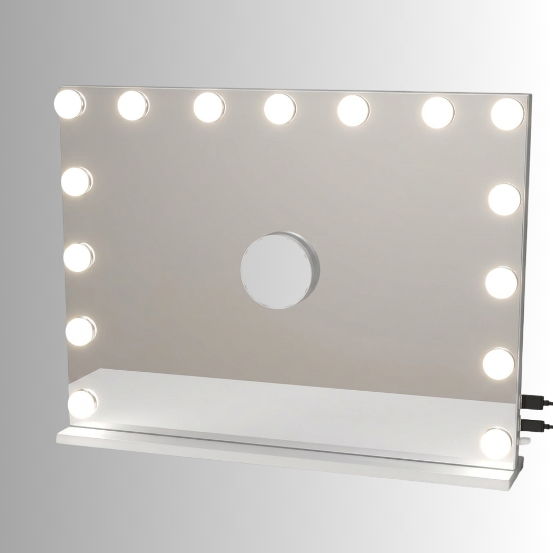 Specchio Make Up con Bluetooth, Led e Ingranditore 10X