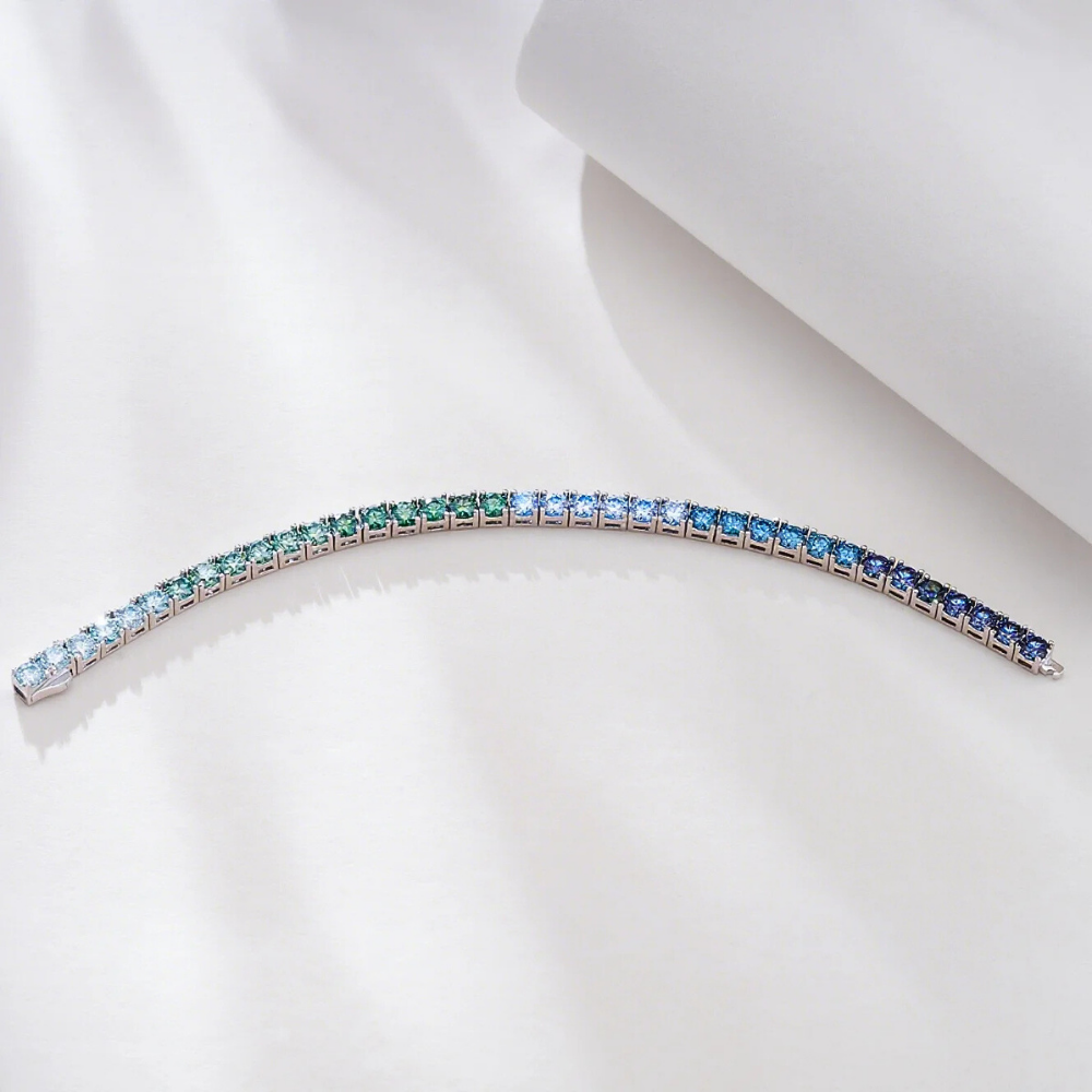 Collezione di Bracciali Tennis con Moissaniti in Vari Colori