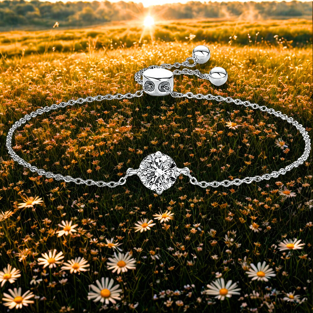 Bracciale Punto Luce con Moissanite di ct 1.00