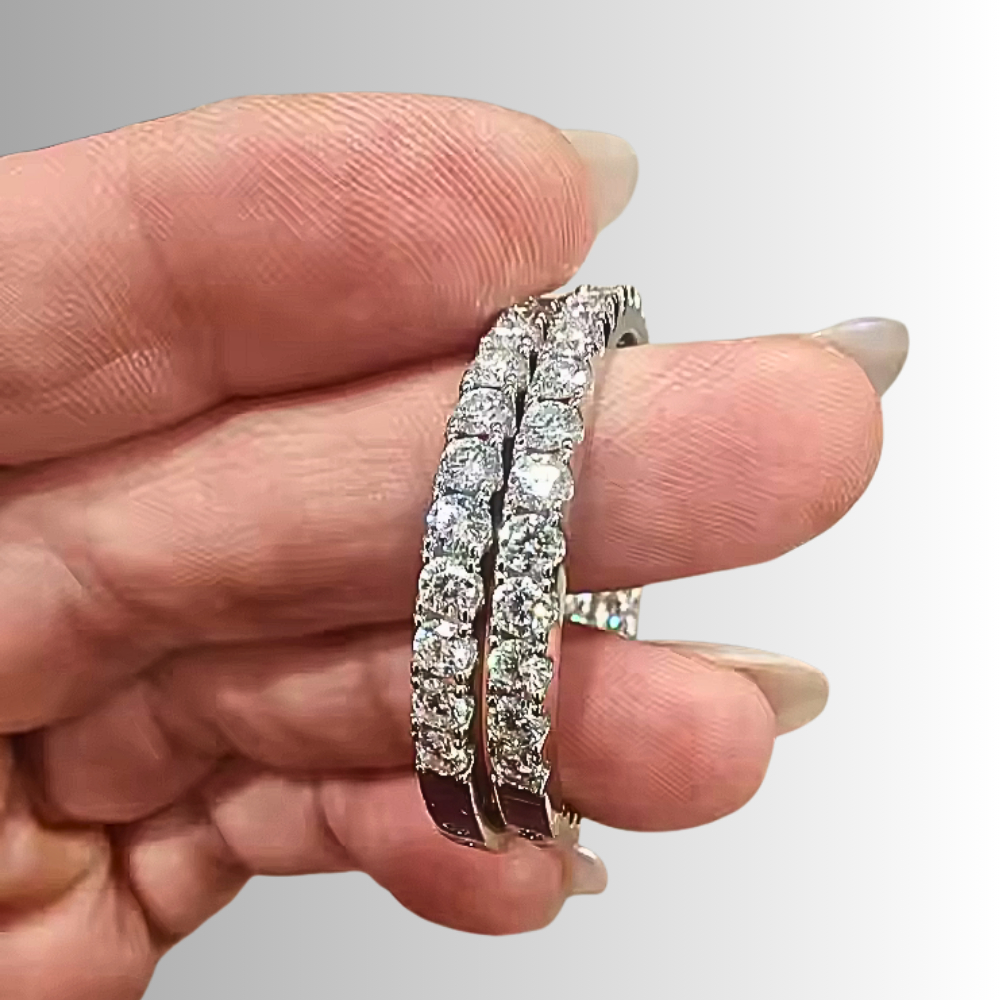 Orecchini a Cerchio con Moissaniti per Ct 5,60