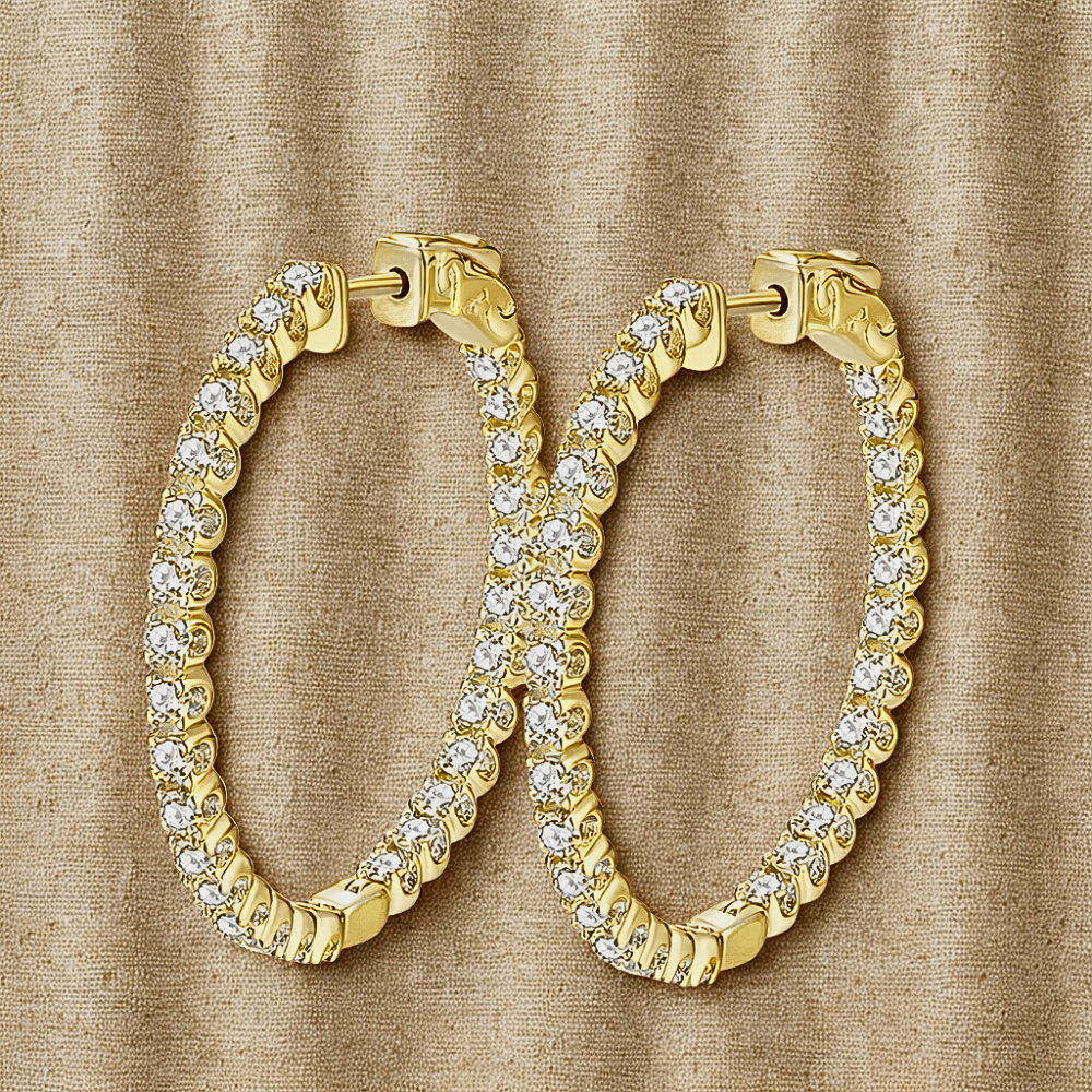 Orecchini a Cerchio con Moissaniti per ct 1,50