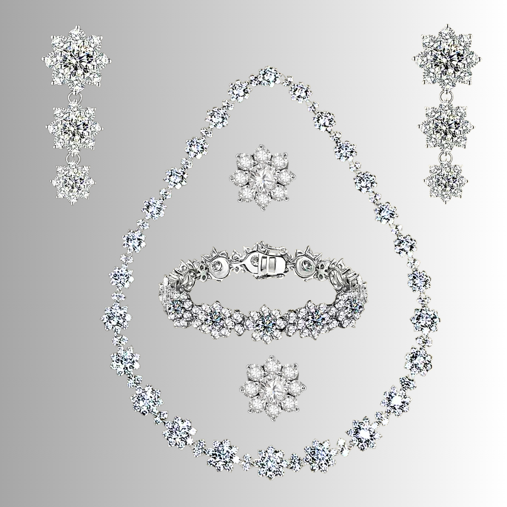 Parure Floreale in Moissaniti D Color