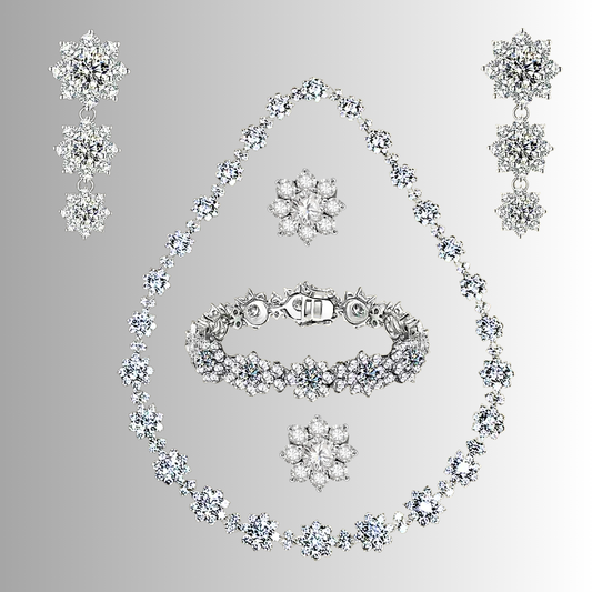 Parure Floreale in Moissaniti D Color