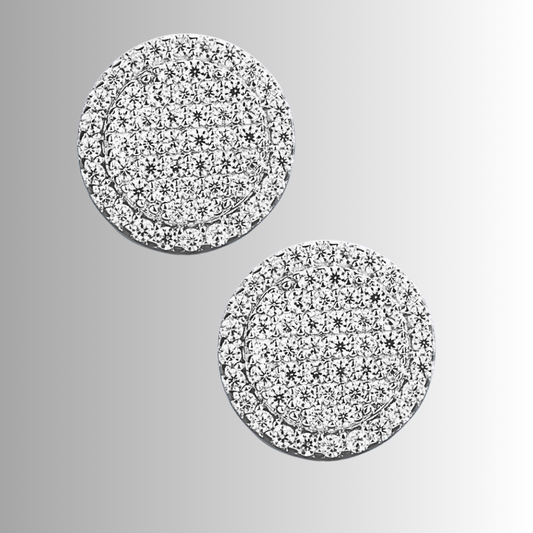 Orecchini a Bottone con Moissaniti per ct 0,90