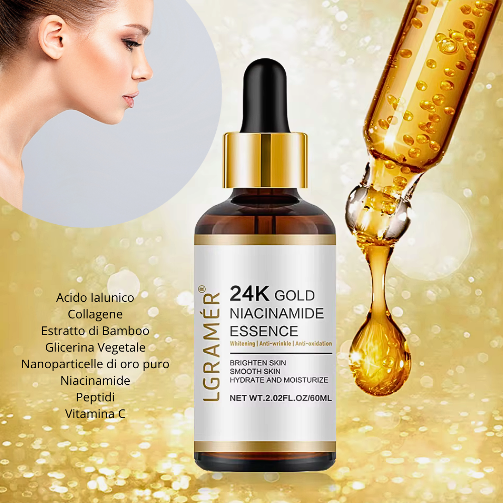 Siero con Oro Puro, Niacinamide e altri Principi Attivi