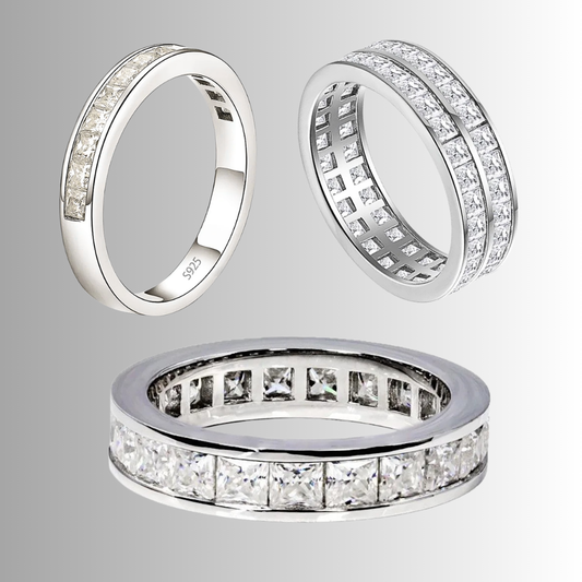 Mini Collezione di Fedine con Moissaniti Taglio Princess