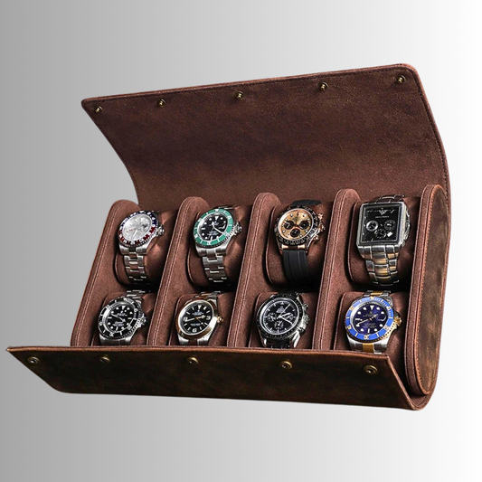 Organizer per Orologi in fiore di Pelle di Vitellino