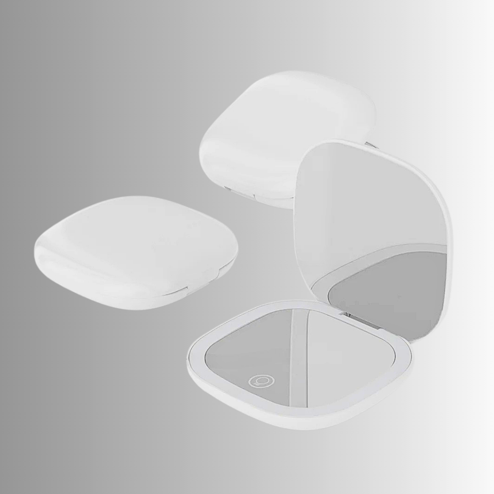 Mini Specchio Make Up con Ingrandimento e Illuminazione