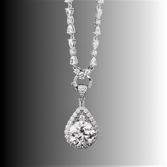 Collana Tennis con ciondolo in Moissanite D Color