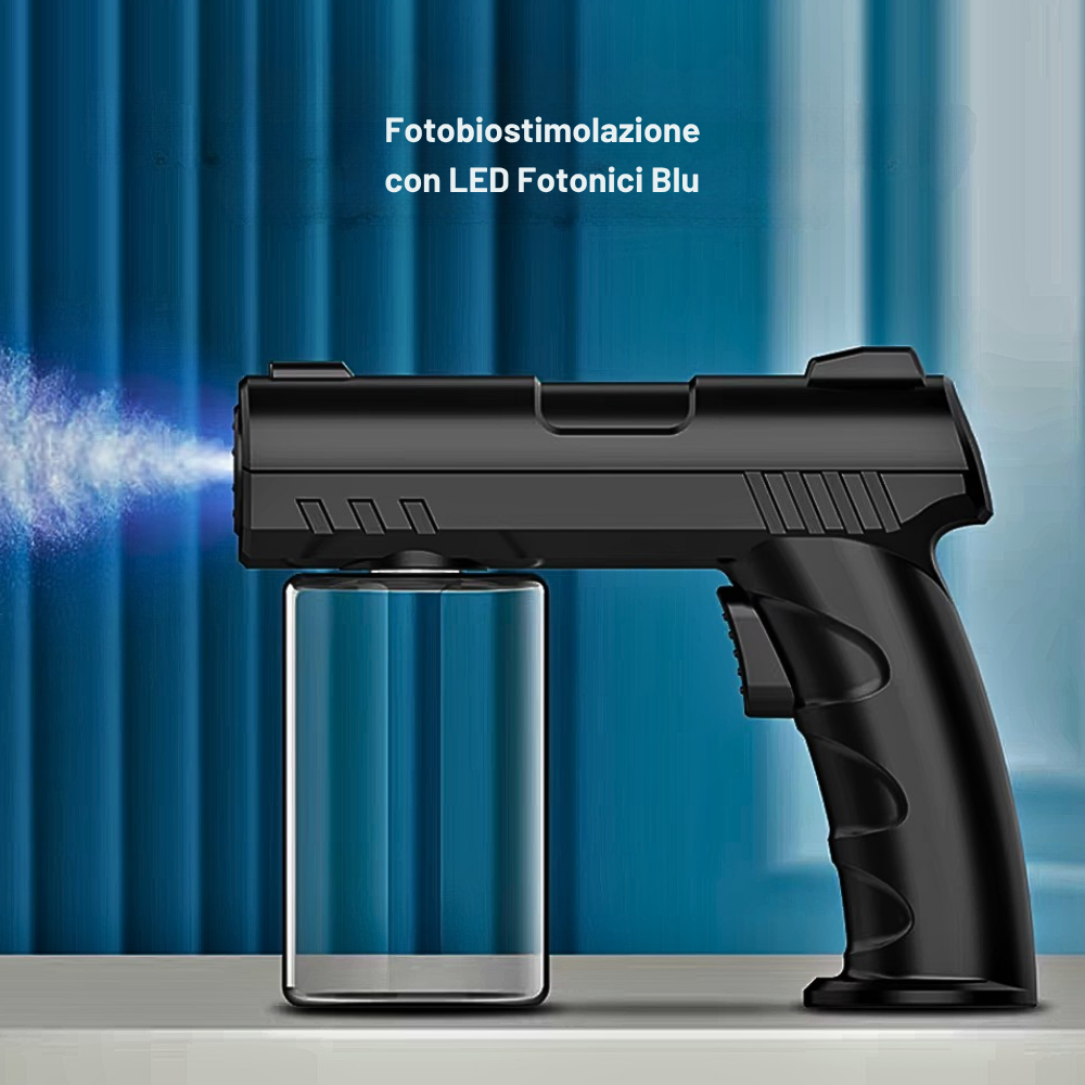 Pistola Nano Atomizzatore con Luce Fotonica Blu