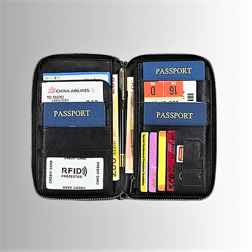 Organizer da Viaggio con Schermatura Anticlonazione