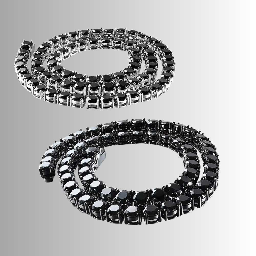 Collana Tennis con Moissaniti Nere