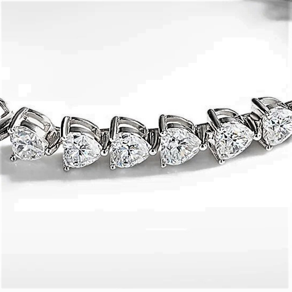 Bracciale Tennis con Moissaniti Taglio Cuore