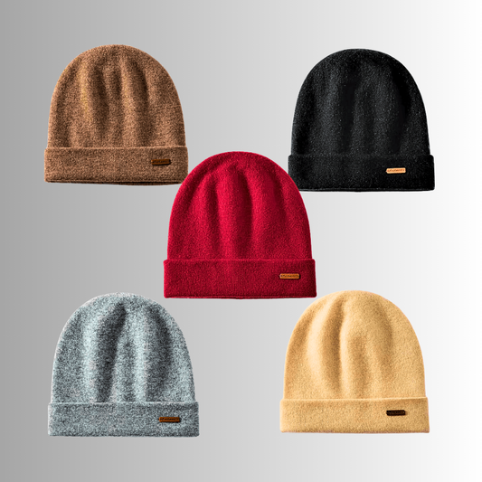 Gorro de doble capa en 100% cachemira pura: calidez y elegancia atemporal