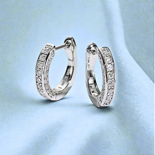 Orecchini a Cerchio con Moissaniti per ct 0,56